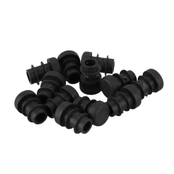 12 stk. Plastik 12mm Rør Endeproppe Blindpropper Rørindsats Prop Rund Sort-YKY416