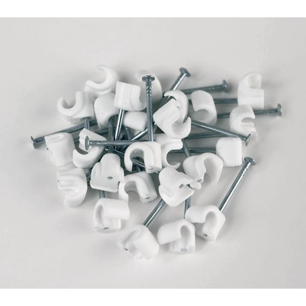 Kabelklämma 3x5mm Vit /25