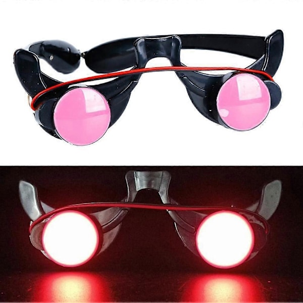 LED Luminous Glow Glasses Roliga Röda Ögon Halloween Cosplay Tillbehör Fest