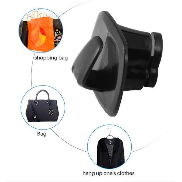 2 kpl Auton Musta Abs Sisäkaton Koukut Vaatteiden Ripustuskoukut Trimmi Volvo V90 S90 Xc40 Xc60 Xc90 20