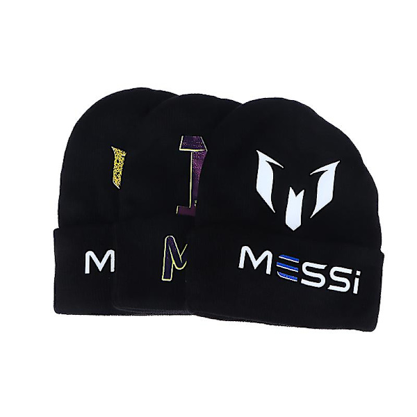 Messis Fodbold Beanie Bonnet Strikket Hat Mænd Kvinder Mode Unisex Vinter Varmt Hætte