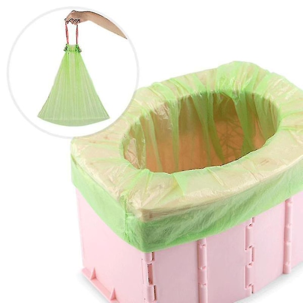 Kannettava kokoontaitettava wc Kokoontaitettava WC Potta-ämpärikäymälä lapsille Pink