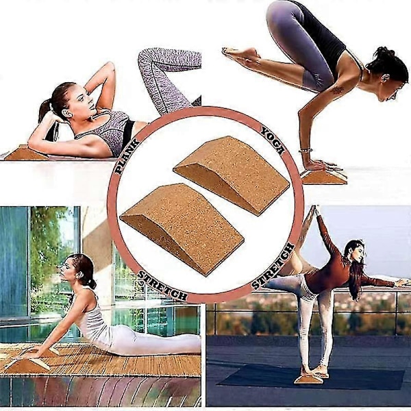 2 st. Kork Squat Wedge Block Halkskydd Squat Ramp, Squat Platcompatible withm kompatibel med Hälhöjare