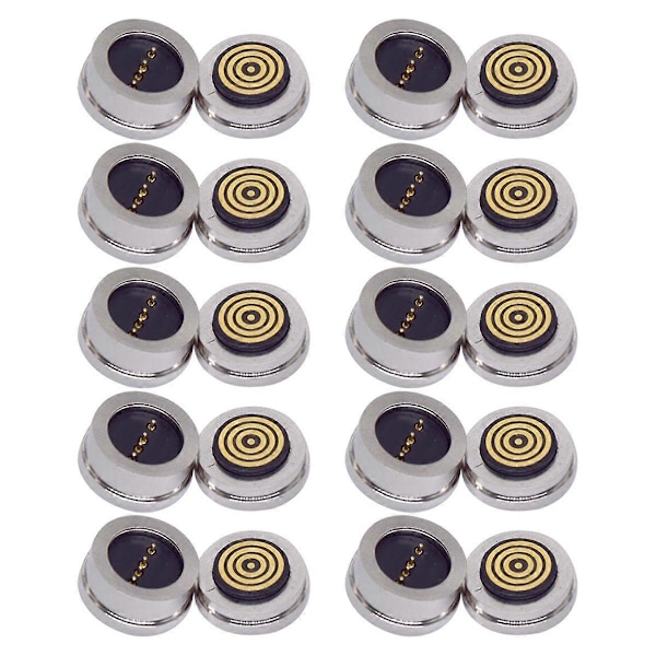 10 Par 4PIN Runde 360° Blinde Sugesikre Magnetiske Pogo Pin-kontakter Magnetisk Lading Con