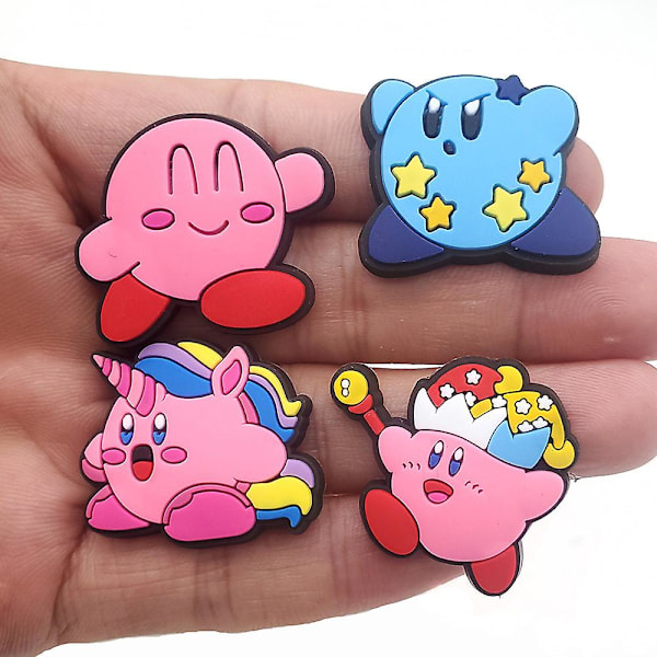 10 kpl Piirretty Kirby -kenkäkoristeita DIY-Croc-sandaaleille
