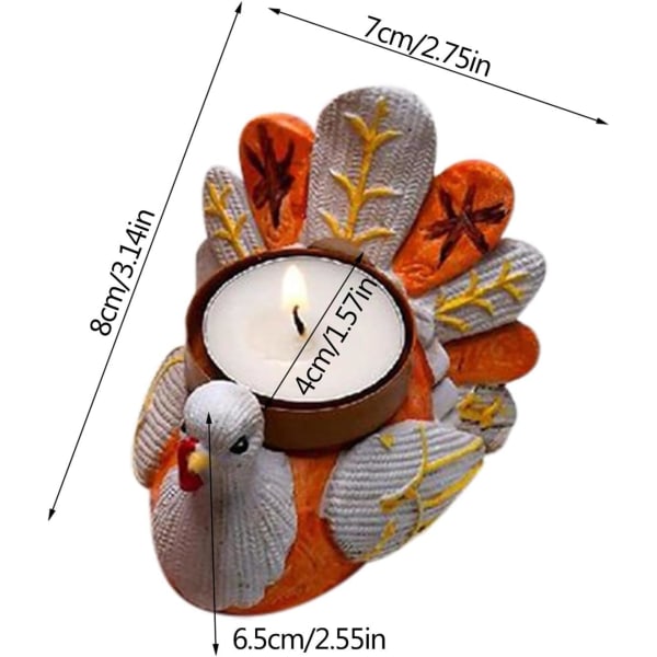 2kpl kynttilänjalka -- Huonekalujen koristelu Mini Turkey kynttilänjalka 6,5*8*7cm