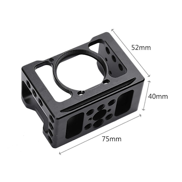 Kamerabur i aluminiumlegering Vlog Skyddande Kamerabur med 1/4 3/8 tums skruvhål Kompatibel med Sony RX0 II Digitalkamera Mikrofon Stativ Fyllning
