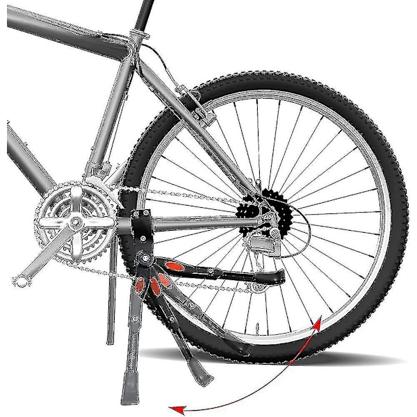 16-18 20 tommer børnecykel støtteben justerbart midtermonteret cykelstøtteben