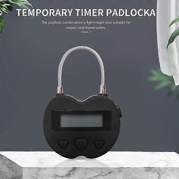 Smart Time Lock - LCD-skjerm Hengelås med USB-oppladbart Timer - Reiseelektronikk for Sikker Låsing