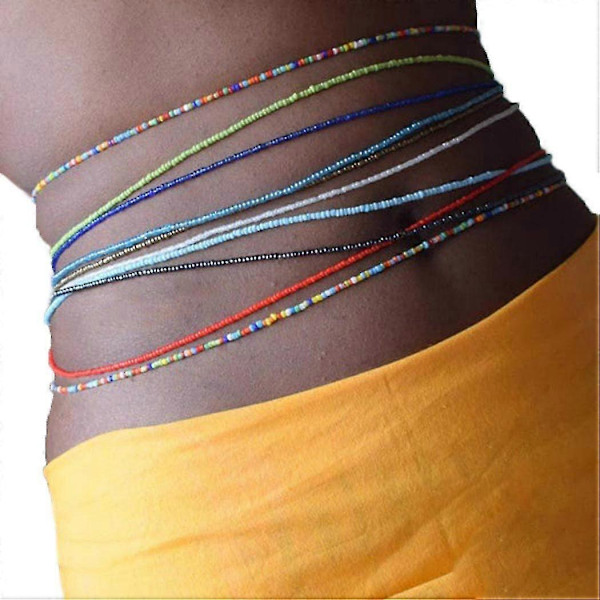 Boho Lagdelt Midje Kjede Strandperler Mage Kropp Kjede Mote Belter Kropp Tilbehør Smykker For Kvinner
