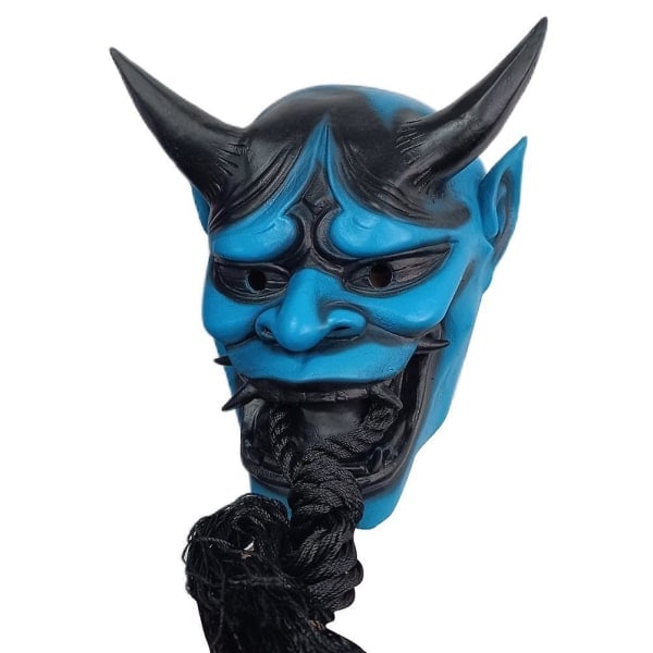 Halloween cosplay maske anime spøkelse demon maske skrekk hette Halloween cosplay rekvisitter blå