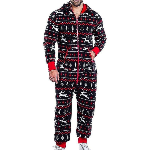 Julehjemmetøj plus size herre jumpsuit pyjamas