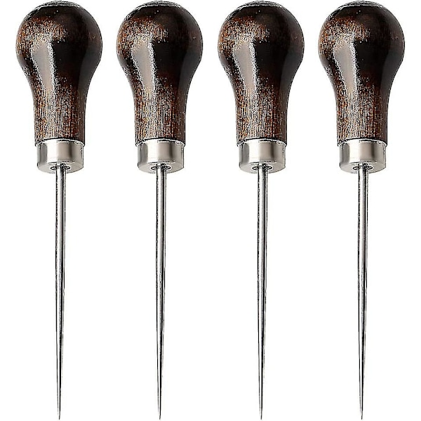 4-pack Syl, Kalebassformad Syl, Skräddarsyl, Trähandtag, Rivsyl, Sy-syl, Verktygspresent