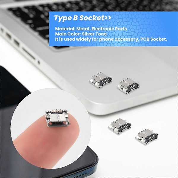 10 kpl Varaosat Tyyppi B Micro USB Naarasliitin Porttipistoke