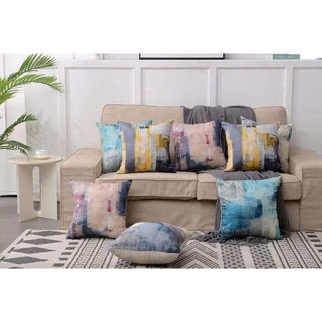 Kuddfodral 45 x 45 cm - Set med 2 dekorativa kuddfodral för heminredning - 9