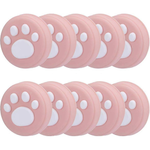 Mjuka Silikon Katttass Tumgrepp, Enkel Kontroll, Skyddande Grepp, Återanvändbara, Gul Tass på Vit, för Switch/Switch Lite med (Foundation White Claw) f