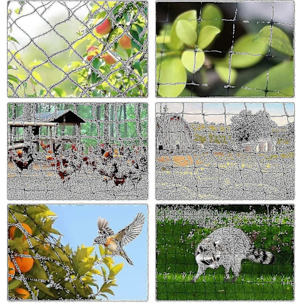 15m x 15m Fuglebeskyttelsesnet Fuglenet Plante Net Dam Net Have Net Til Have, 5 x 5 cm Store Huller