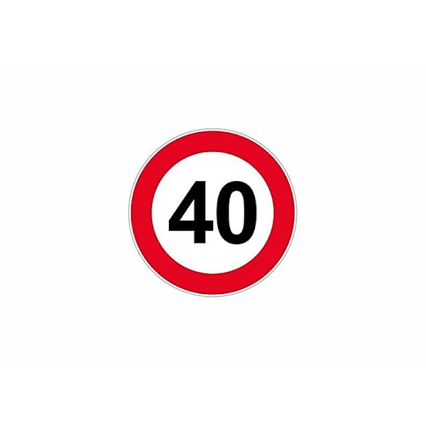 Tarra-merkki oviin nopeusrajoitus 40