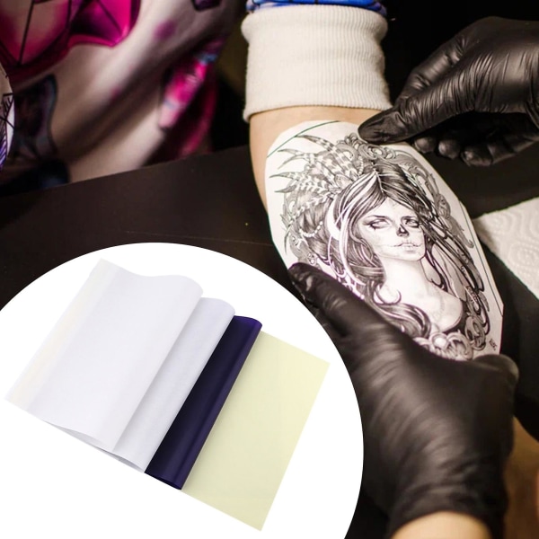 A4 tatoveringsoverføringspapir tatoveringssjablong termisk overføringspapir Gjenbrukbart tatoveringssporingspapir