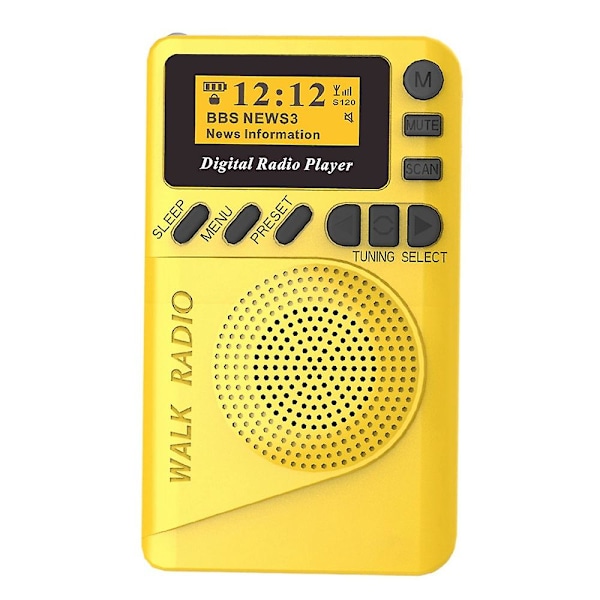 Fickradio DAB Digitalradio Mini DAB+ Digitalradio med MP3-spelare FM-radio LCD-display