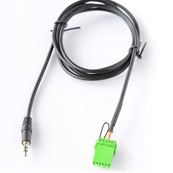 6-nastainen vihreä liitin Stereo 3,5 mm Jack Audio Aux-in Mp3-kaapeli Jazz Fit 2002-2006
