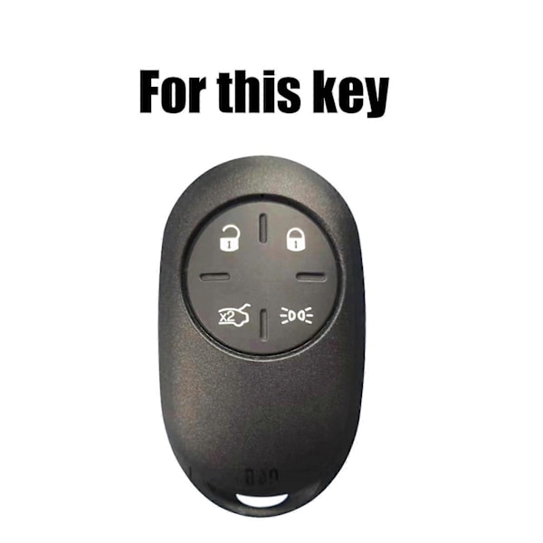 Til Fiat 500 500e 2020 21 22 23 Fjernbetjent Smart 4 Knap Silikone Bilnøgle Legering Zink Kæde Ring Skal Holder Etui Cover Autodele