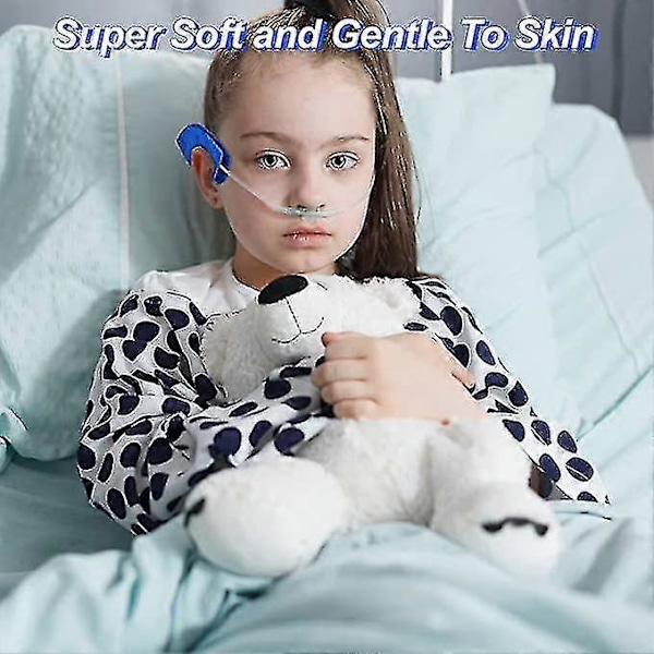 20 st Nasalcannula Öronkuddar Mjuka Syre Öronkuddar Syre Slangkudde (Mörkblå)