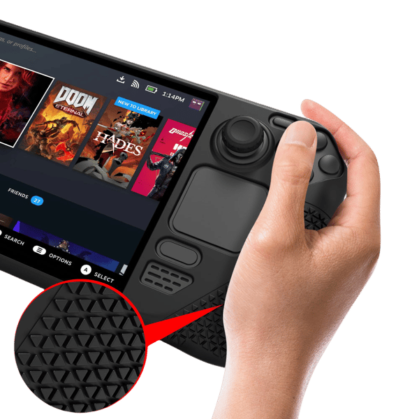 Silikondeksel til Steam Deck OLED Svart