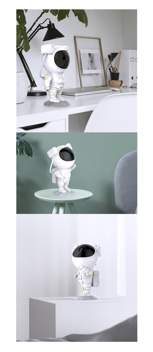 Astronaut Natlampe / Galaxylampe - Stjernehimmelsprojektor