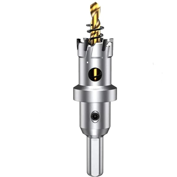 22 mm wolframcarbid hulsav, TCT kerneborebit med 1 titaniumbelagt pilotborebit til rustfrit stål, metalplader...