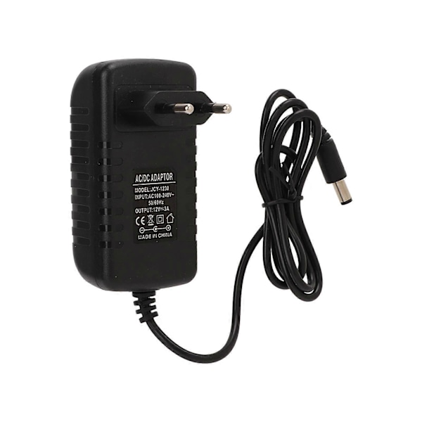 12V 3A Strömförsörjningsadapter Universell Strömadapter Transformator för Monitor EU-kontakt 100-240V