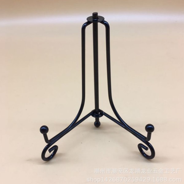 Jern Display Stativ Sort Jern Staffeli Plade Display Fotoholder 5 tommer