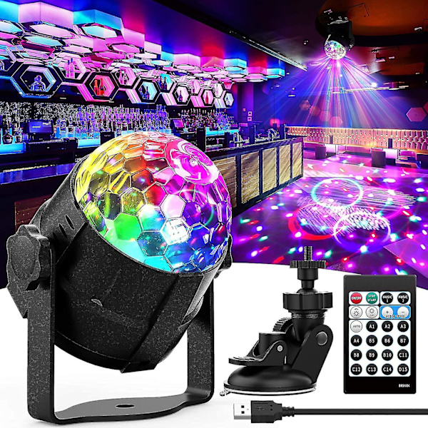 Discokule med fjernkontroll DJ-belysning Partylys Strobe Lampe 15 Moduser Scene Bar Lys For Hjem Dans Bursdag Bar Show Klubb