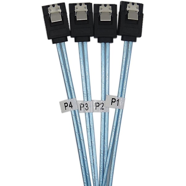 2 st 4x Sata till Sata Kabel 4 Portar/set Data Kabel 7 Pin Sata Kabel 6gbps Sata till Sata Hdd Kabel Cor