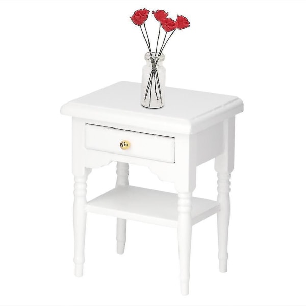 Bedside Mini Wooden Bedroom Table With 1 Drawer--