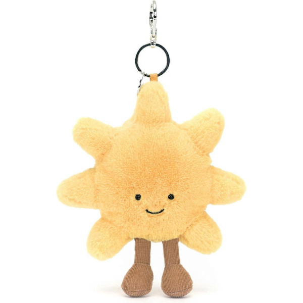 Sol-Väska Charm, 5.5 tum | Sol Plysch Nyckelring | Perfekt Present