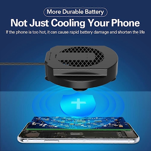 Mobiltelefon Radiator Gaming Universal Telefonkøler Bærbar Ventilatorholder Køleplade