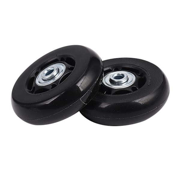 2 sæt bagagekuffert udskiftningshjul aksler gummi deluxe reparation od 64mm ny