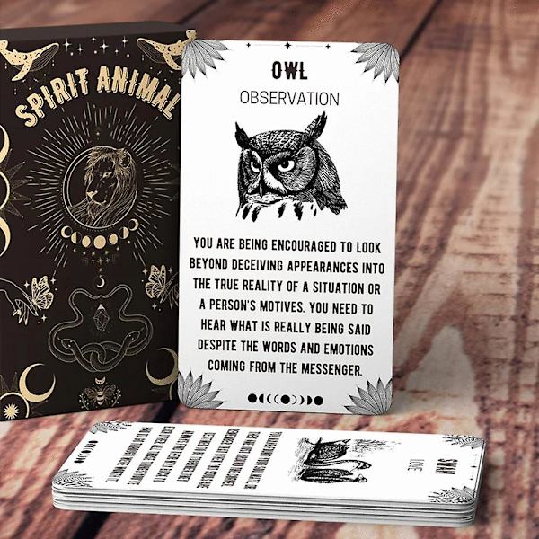 Spirit Animal Oracle -kortit - 54 Tarot-pakan ja Oracle-pakan setti Tarot-kortit Perhe Ystävät Juhlapeli