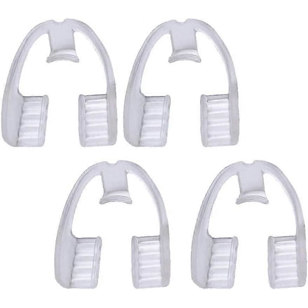4-pack Tandgnisslingsskydd Munskydd Eliminerar Gnisslande Klämmande Tandskydd Nattskydd Stoppar Bruxism för Vuxna Män Kvinnor Sömn