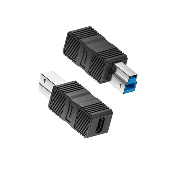 USB 3.0 B han til C hun adapter (2-pak) - Højhastigheds dataoverførsel til printere, harddiske og mere