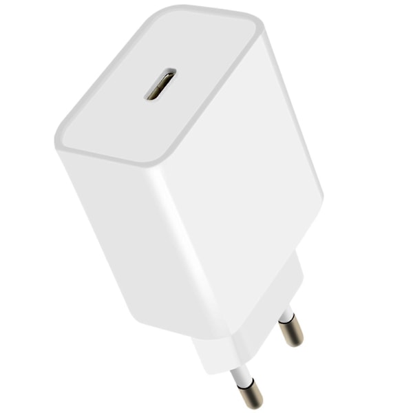 iPhone hurtigoplader USB-C 20W strømadapter med 2m kabler
