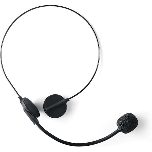Mikrofonheadset Falsk Rockstjärna Headset Leksak Headset Mic Kostymtillbehör Konsert Hörlurar Sminkrekvisita (1, Stor) Svart Stor