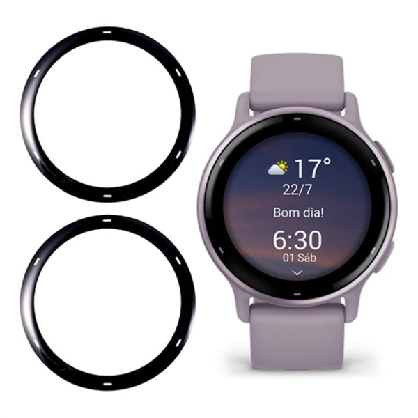 2-pack skärmskydd i PMMA för Garmin Vivoactive 5, bubbelfri HD-film