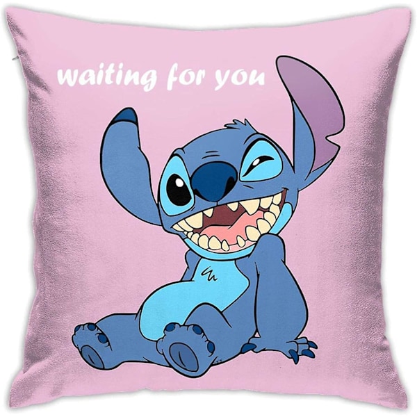 Loli -Stich Mjukt Tåligt Polyester Kuddfodral Fyrkantigt Kram Kuddfodral Dekorativa Kuddfodral Kuddfodral för Soffa-5 AA-31
