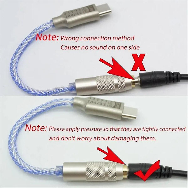 CX31993 HiFi DAC Type C - 3,5 mm Kuulokkeiden Vahvistin Äänen Dekooderi IEM AMP Matkapuhelimen Sovitin B-D8