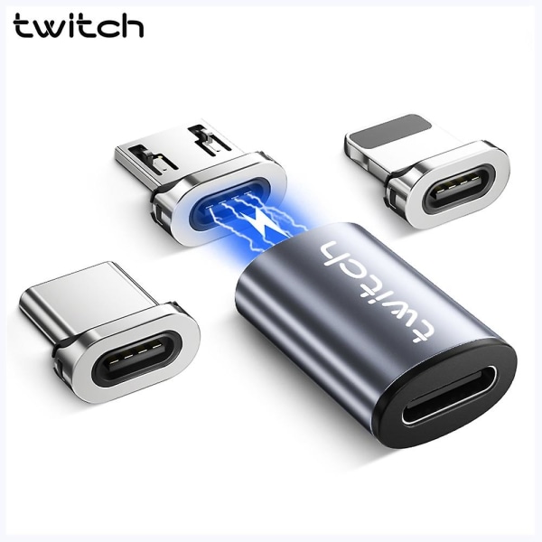 Magnetisk USB Typ C Adapter För Iphone X Samsung Xiaomi USB C Magnetisk Adapter Typ C Hona Till Micro USB Hane Ios-kontakt endast Only Type C Plug
