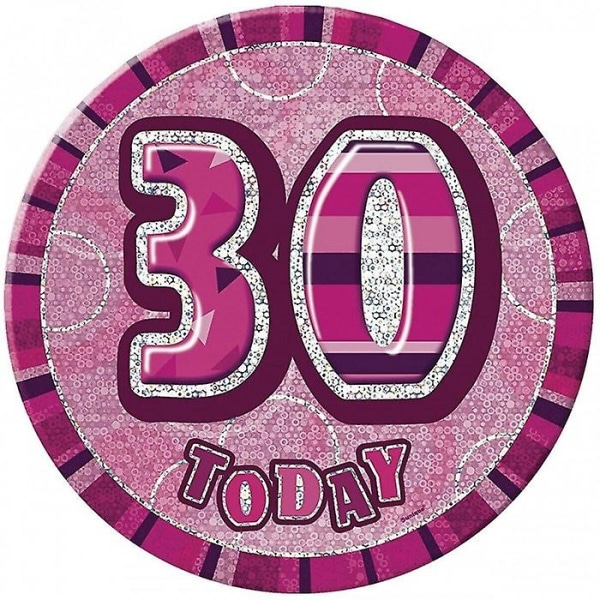 Width: 6in. Design: Number, Sparkle, Text. Occasion: 30th Birthday.