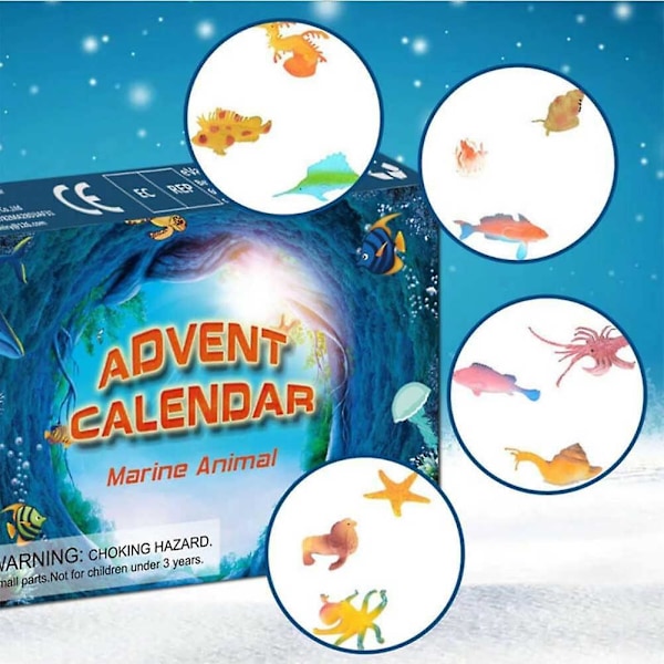 Julkalender med 24 luckor med överraskningar - Nedräkning till jul - Perfekt present till barn