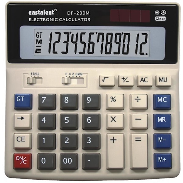 SSRGV Stor Tast Lommeregner Kontor Bordregner, 12 Cifret Stort LCD Display, Funktionel Elektronisk Lommeregner